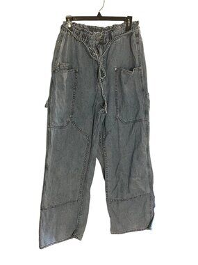 BDG Urban Outfitters Womens L Baggy utility Cargo Denim Jeans skate Y2K Style